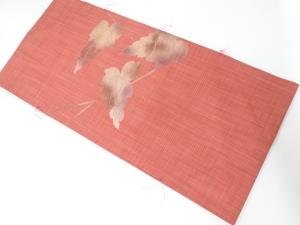 未使用品　枝葉模様織り出し名古屋帯